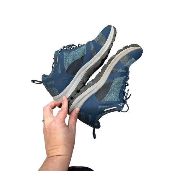 KEEN Terradora II Waterproof Hiking Shoes Blue Lace Up All Terrain Sz 7.5 Women - Picture 5 of 10